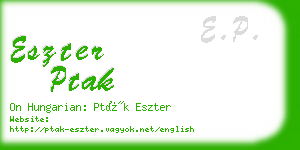 eszter ptak business card